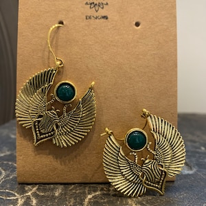 Egyptian Scarab Beetle earrings