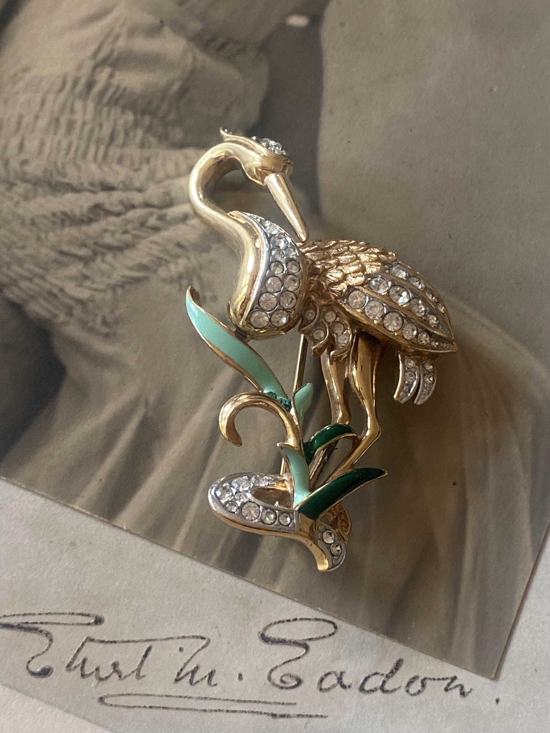 Swarovski Heron - Etsy