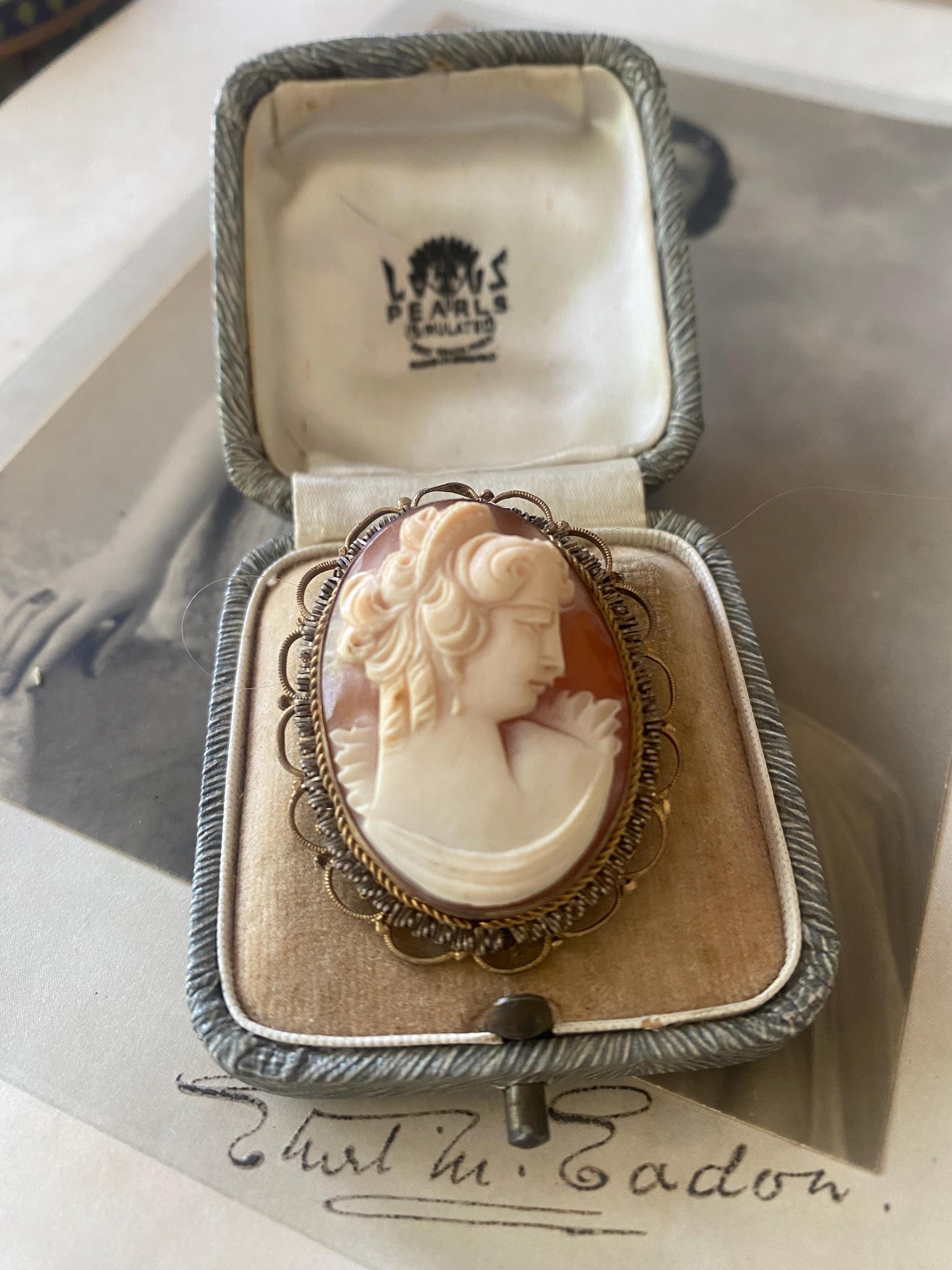 Antique Victorian Lady Cameo Brooch/pendant - Etsy