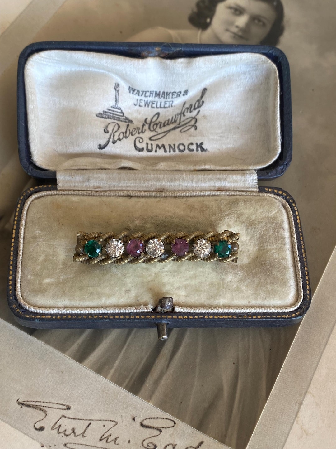 Edwardian Suffragette Paste Rhinestone Rope Design Bar Brooch - Etsy