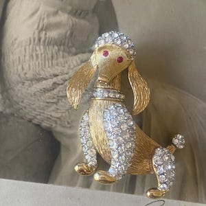 Vintage 1980 Attwood & Sawyer Poodle Dog, 22ct Gold Plate