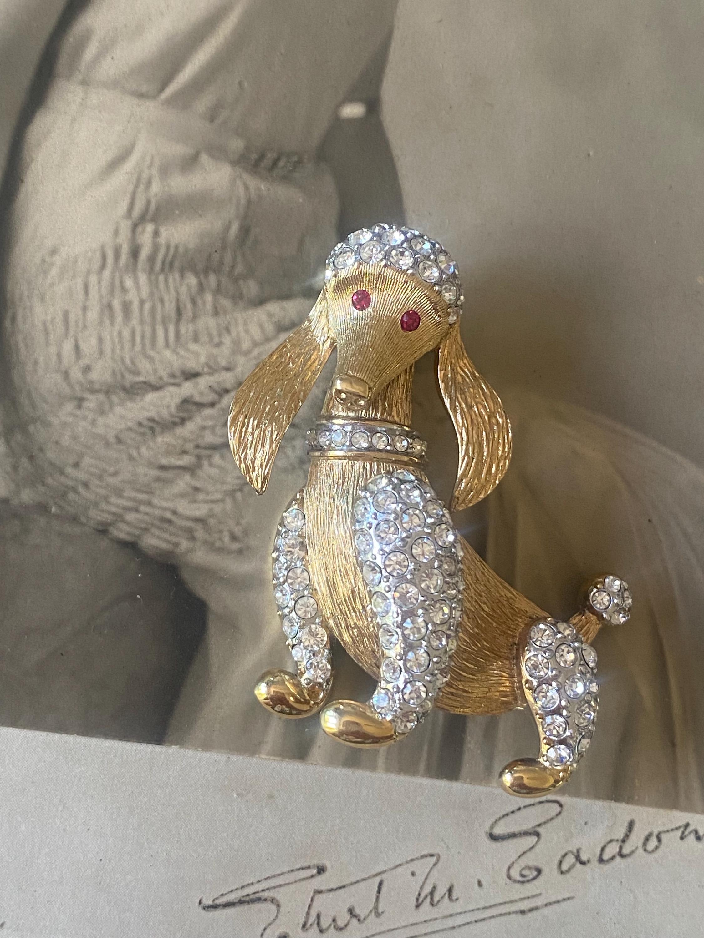 Vintage 1980 Attwood & Sawyer Poodle Dog, 22ct Gold Plate