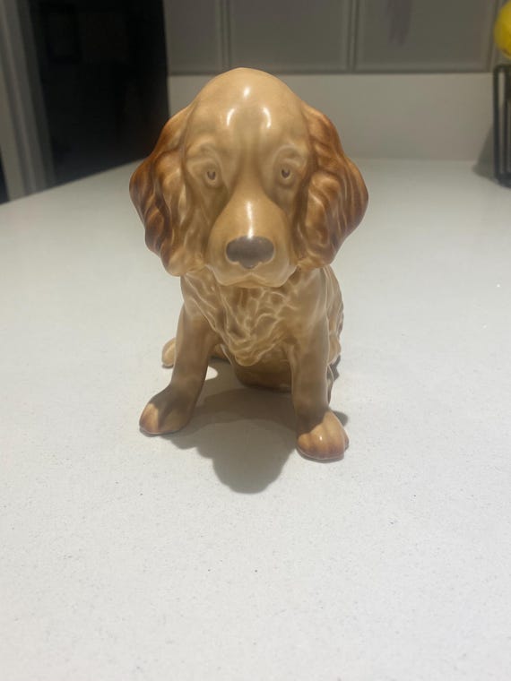 ヴィンテージ SYLVAC 陶器製 コッカースパニエル犬（座る） - No.18