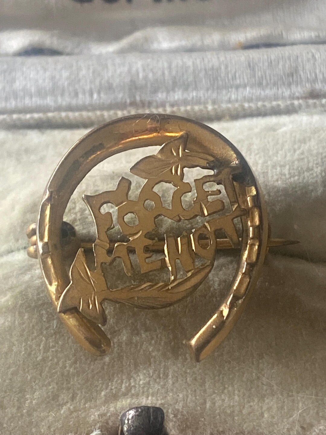 Broche Vintage Fer à Cheval Strass Porte-bonheur - Fabriqué En France, Occasion En Bon état
