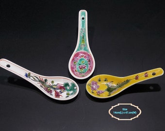 3 pieces Peranakan Nyonya ware Curve Spoon Great for door gift and souvenir