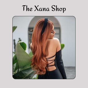 Long Ginger Wig with Bangs, Natural Red Synthetic Wig, Heat Resistant, Straight Wig for Women, Cosplay, Daily, Party, Gift Wig