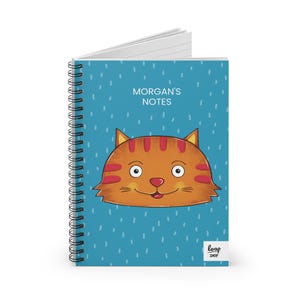PERSONALISED Cat Spiral Notebook | Cute Notebook | Animal Drawing | Stationary | Gift for her | Gift for him | Gift for kids