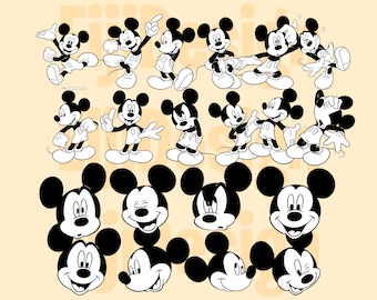 Funny Cartoon Mouse Svg, Png, Eps, Pdf, Bundle, Layered, Clip Art (Digital Download)