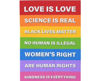 Koc pluszowy Pride Velveteen, wiadomości o sprawiedliwości społecznej