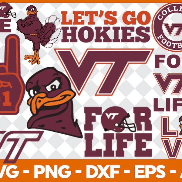 Hokies Svg, Virginia Tech University Svg, Football Svg, VT, Basketball, Game Day, Athletics, Collage, Footbal Mom, Instant download.