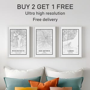 Washington DC City Map Print or ANY location 3 for 2 | Washington Map Print | Custom Map Print | City Map Gift | Map of  Washington DC
