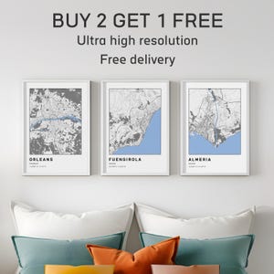 Orleans City Map Print or ANY location 3 for 2 | Orleans Map Print | Map Print | Personalized Map Print | Custom Map Print | Map of  Orleans