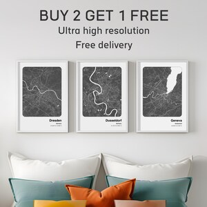 Dresden City Map Print or ANY location 3 for 2 | City Poster Wall Art | Personalized Map Print | Map Print | Custom Map Print | City Map Art