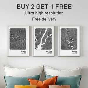 Dresden City Map Print or ANY location 3 for 2 | Custom Map Print | Dresden City Street Map | Street Map Art | Dresden Map Print | Map Print