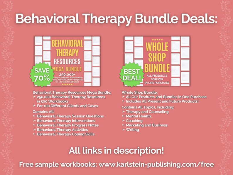 Behavioral Therapy Coping Skills Mega Bundle Behavioral Therapy Coping ...