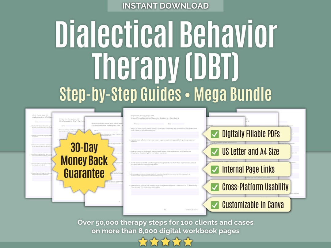 Dialectical Behavior Therapy (DBT) • Therapy Steps Mega Bundle ...