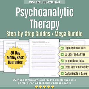 Psychoanalytische Therapie • Therapieschritte Mega Bundle • Unbewusstes, Healing Steps, Schritt für Schritt Therapie, Werkzeuge, Beratung, Sitzungsablauf