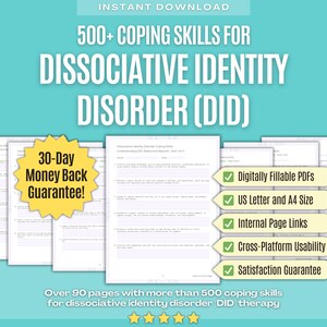 Image showcasing Dissociative Identity Disorder DID Coping Skills Therapy, Intervention ...