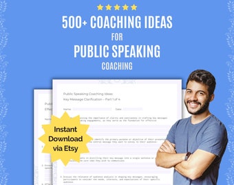 Public Speaking Coaching Ideas | Coaching, Workbook, Template, Worksheet, Resource, Tool, Coach, Bundle, eBook, Content, Program, Gift, Idea