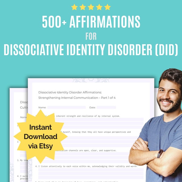 Dissociative Identity Disorder (DID) Affirmations | Mental Health, Affirmation, Therapist, Counselor, Counseling, Therapy, Healing, Template