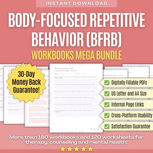 Body-Focused Repetitive Behavior Therapy Mega Bundle | Body-Focused Repetitive Behavior (BFRB) Counseling, Mental Health, Session Questions
