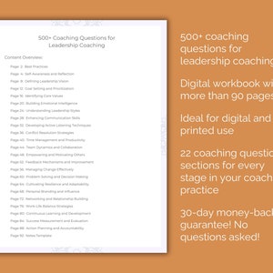 Leadership Coaching Session Questions Worksheets