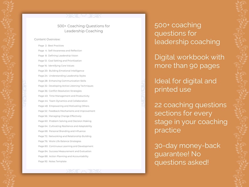 Leadership Coaching Session Questions Worksheets