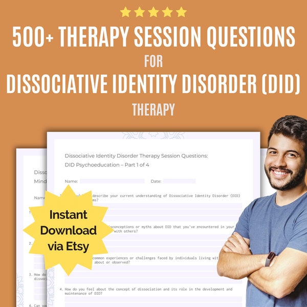 Dissociative Identity Disorder (DID) Therapy Session Questions | Therapy, Question, Therapist, Counselor, Counseling, Mental Health, Idea