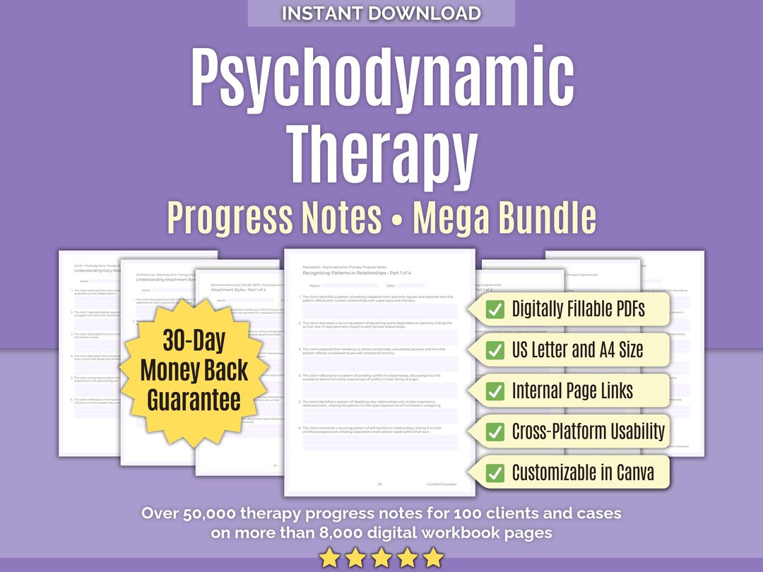 Example Process Note Psychodynamic Psychodynamic Therapy • Progress Notes Mega Bundle • ENGLISH ...
