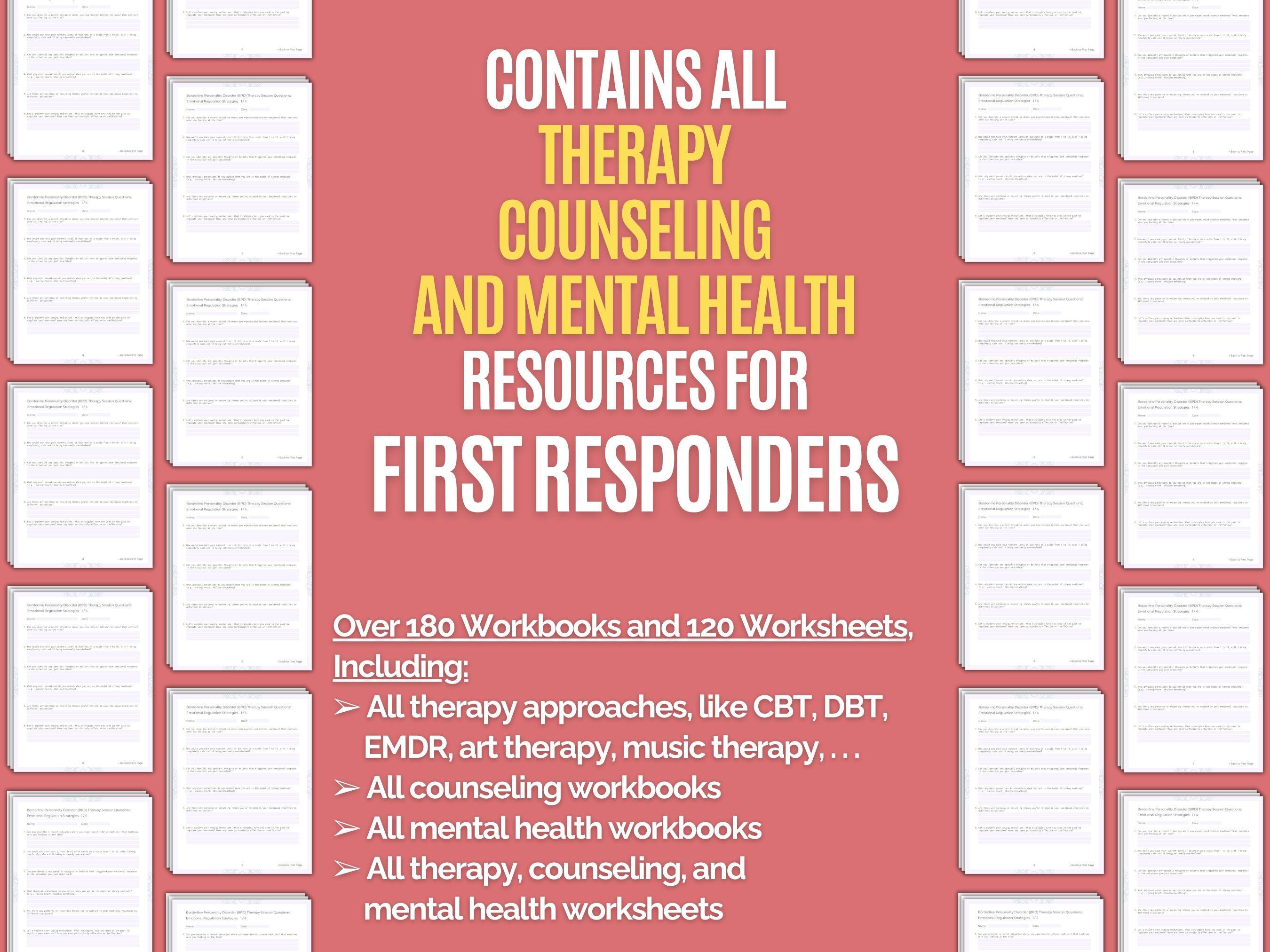 First Responders Therapy Mega Bundle | First Responders Counseling ...