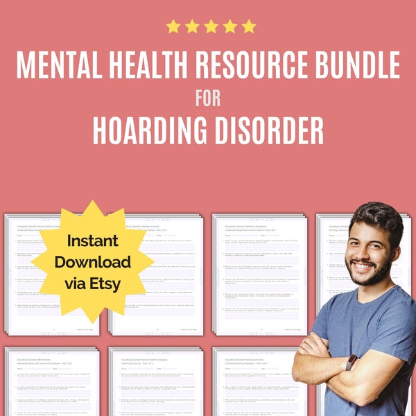 Hoarding Disorder Mental Health Resource Bundle | Mental Health Strategies, Healing Activities, Reflective Questions, Creative Exercises