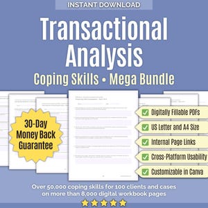 Análise Transacional • Mega Pacote de Habilidades de Enfrentamento • INGLÊS • Estados de Ego, Saúde Mental, Modelos, Habilidades de Autocontrole, Estratégias de Enfrentamento