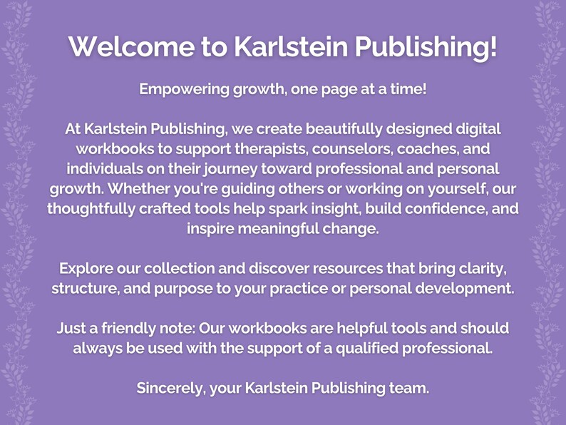 About us – experts in printable PDF workbooks Therapy Progress Notes Shadow Work English