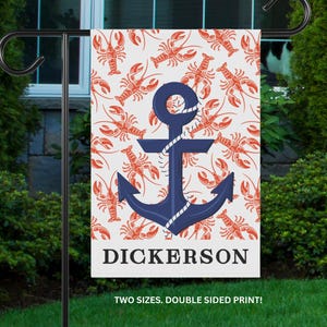 Personalized nautical garden flag, Custom Yard Decor, Personalized welcome flag, Custom Yard Sign, Personalized housewarming gift House flag