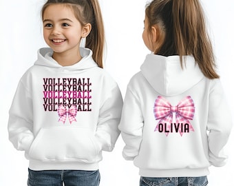 Personalizede Girls Volleyball Hoodie,Girls Volleyball Sweatshirt,Girl Volleyball Player Gift,Youth Volleyball Hoodie,Volleyball Player Gift