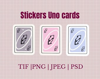 3 stickers uno cards