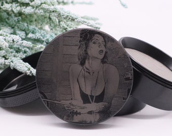 Grinder with your own photo and personalized | Herb grinder | Metal spice grinder | Smoking accessories gift | Vaporiz Vaporize Weed CBD