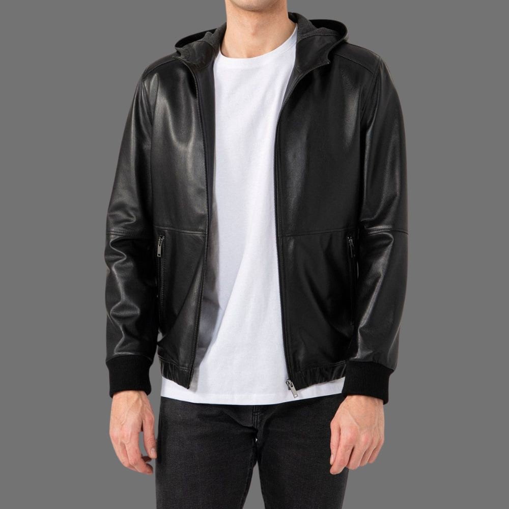 Faux Leather Hoodie Singapore