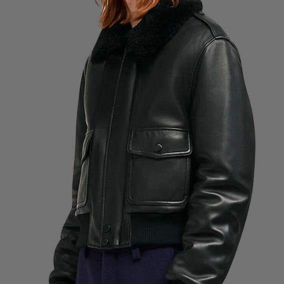 ジャケット・アウター TETE HOMME design Leather jacket fur Vintage Men's Winter Jackets | Men's Winter Leather Jacket