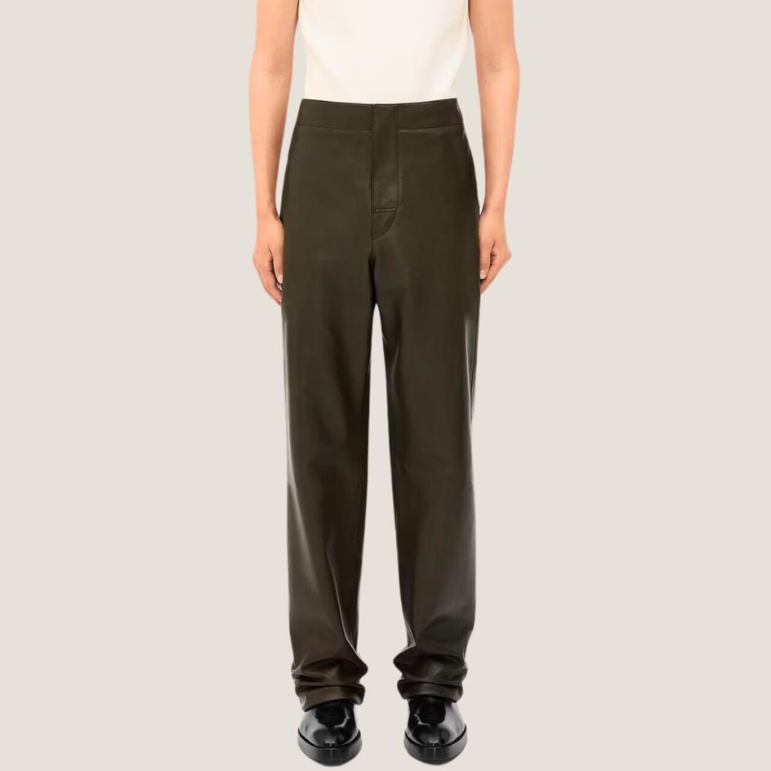Mens New Handmade Green Leather Pant main image 1