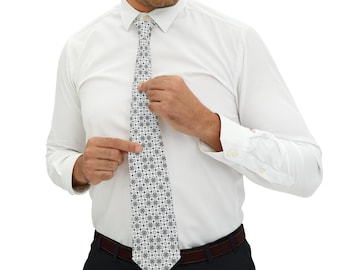 Krawatte - Schwarz und Weiß Micro