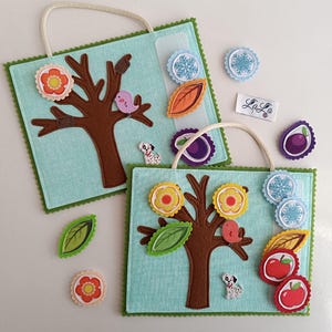 Vier Jahreszeiten, Quiet Book Card, Quiet Book, Quiet Book Page, Belegtes Spielzeug, Didaktisches Spielzeug, Aktivitätsspielzeug, Montessori, Lernspielzeug, Spielzeug 2-5 Jahre