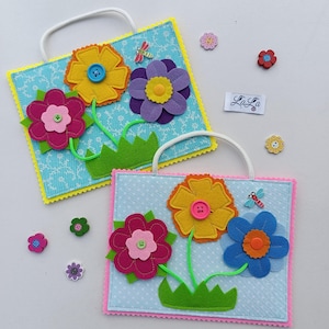 Blumen, Frühling, Quiet Book Card, Quiet Book, Quiet Book Page, Belegtes Spielzeug, Didaktisches Spielzeug, Aktivitätsspielzeug, Montessori, Lernspielzeug, 2-5 Jahre