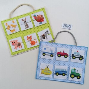 Fahrzeug, Tiere, Puzzle, Quiet Book Card, Quiet Book, Quiet Book Page, Belegtes Spielzeug, Didaktisches Spielzeug, Aktivitätsspielzeug, Montessori, Lernspielzeug