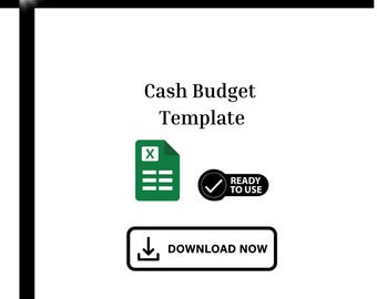 Cash Budget Excel Template: Small Business & Personal Finance (Digital Download)