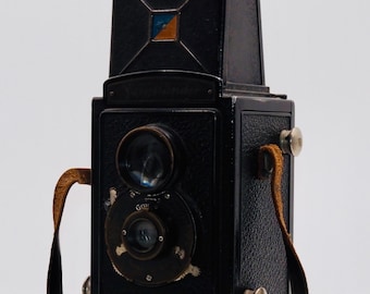 Gorgeous Voigtländer Brillant TLR Camera - Vintage 1930s Twin Lens Reflex, Art Deco Design, Collector's Piece