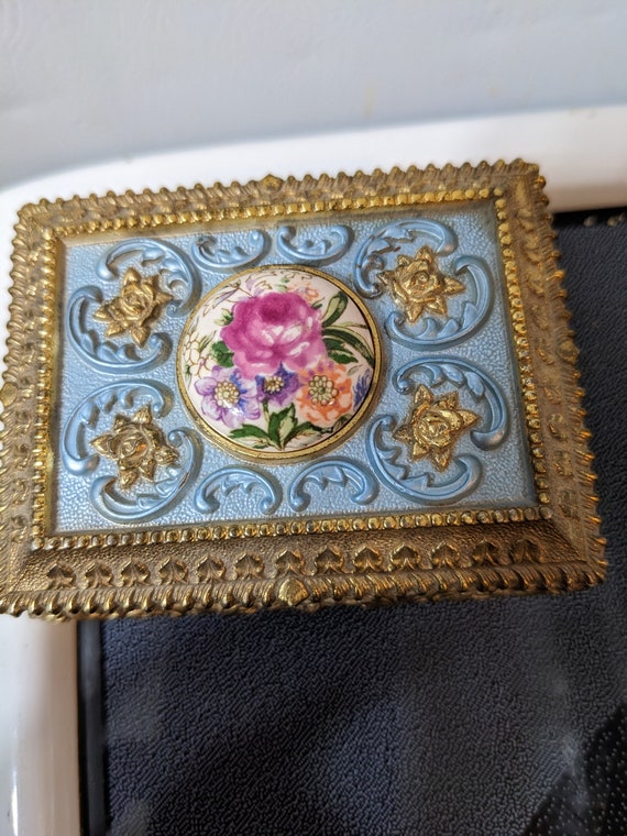 Vintage Gold Baroque  Jewelry/Trinket Box