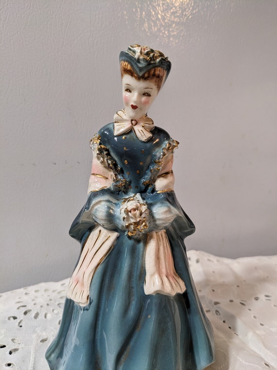 Elegant Vintage Victorian Porcelain Lady Planter