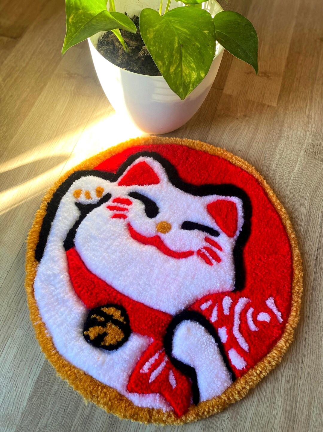 MIYOSHI RUG KEITAMARUYAMA 招き猫 ラグ・カーペット MIYOSHI RUG