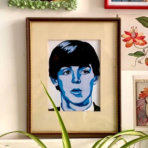 Blue Coloured Pencil, Paul McCartney, A5 Print: High-Quality, 300gsm Print of my Original Drawing